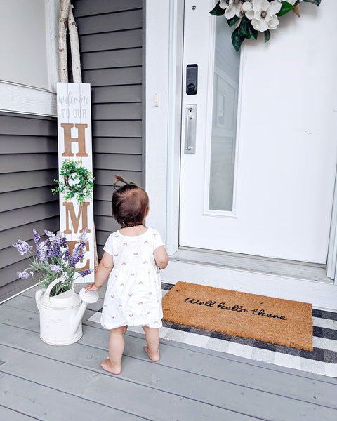 Well Hello There Vinyl Coir Doormat