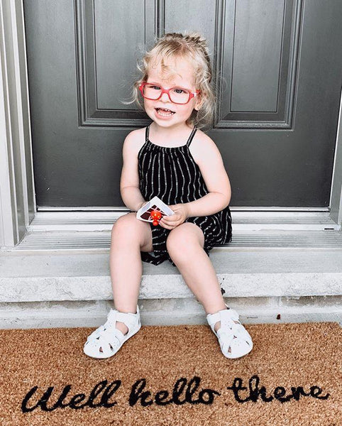 Well Hello There Vinyl Coir Doormat