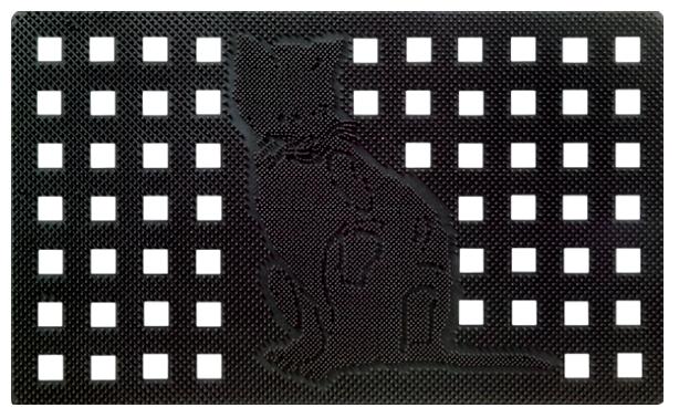 Cat Pin Design Recycled Rubber Doormat