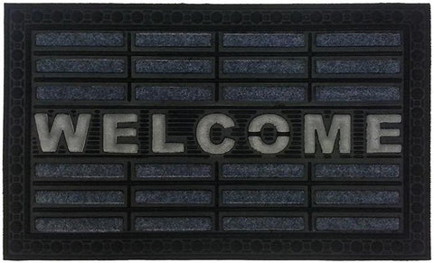 Welcome Gray Synthetic Doormat