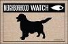 FUNNY DOORMAT - NEIGHBOR WATCH GOLDEN RETRIEVER