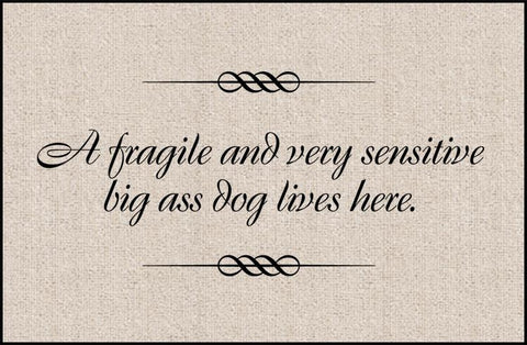 Fragile Dog Olefin Doormat