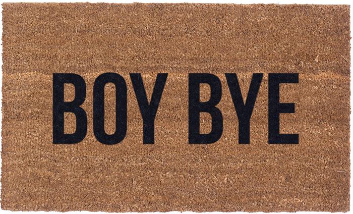 Vinyl Back - Boy Bye - Coir Doormat